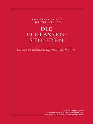 cover image of Die 19 Klassenstunden